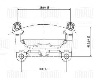Скоба заднего тормозного суппорта для автомобилей Ford Mondeo IV (07-)/Galaxy (06-) - CF 185107 - 2