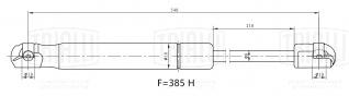 Амортизатор (упор) крышки багажника для автомобиля Nissan Almera (00-) N16 - GS 1401 - 2