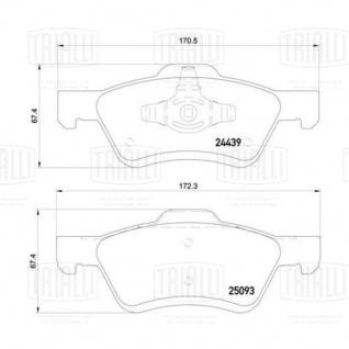 Колодки тормозные дисковые для автомобилей Mazda Tribute (00-) / Ford Maverick (01-) передние - PF 4266 - 1