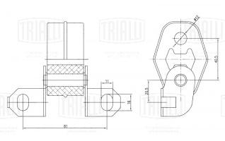 Подвес (подушка) глушителя для автомобилей Skoda/VW (1 шт.) RM 0169 - RM 0169 - 3