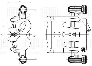 Суппорт тормозной для автомобилей Peugeot Boxer (06-)/Citroen Jumper (06-) передний левый d=44/48мм - CF 103565 - 3