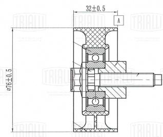 Ролик ГРМ для автомобилей Jeep Cherokee (01-) 2.5d/2.8d (опорный) - CM 6203 - 