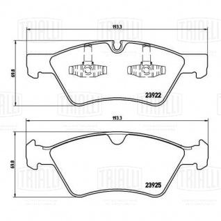 Колодки тормозные для автомобилей Mercedes ML (W164) (05-) дисковые передние - PF 4279 - 1