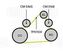 Ролик привод. ремня для автомобилей BMW 3 (E90) (05-) 1.6i/2.0i/2.0d/3.0d (опорный) (28x80) (CM 5168) - CM 5168 - 3