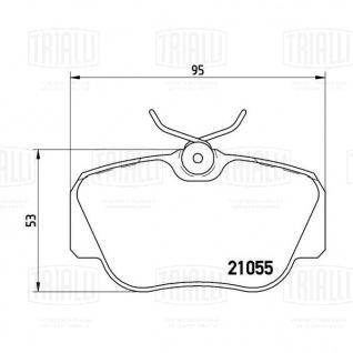 Колодки тормозные дисковые для автомобилей Mercedes 190 (W201) (82-) передние - PF 4269 - 1