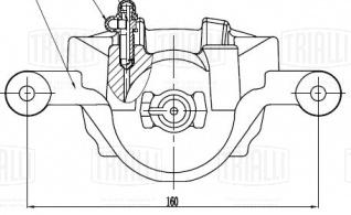 Суппорт тормозной для автомобилей Hyundai Accent (05-)/Kia Rio II (05-) передний правый d=54мм - CF 084716 - 3