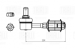 Стойка стабилизатора переднего для автомобиля Hyundai Sonata EF (98-) - SP 0820 - 2