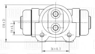 Цилиндр тормозной задний для автомобилей Renault Master (97-) правый d=23.8мм - CF 0120 - 2