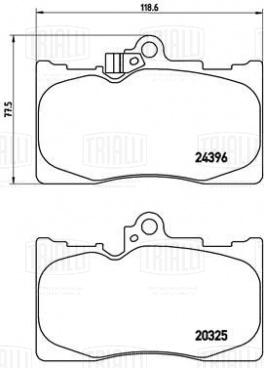 Колодки тормозные дисковые для автомобилей Lexus G (05-) / IS (06-) передние - PF 4354 - 2