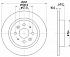 Диск тормозной задний для автомобилей Kia Shuma (96-) d=261 (а/м с ABS) - DF 073301 - 3