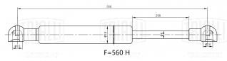 Амортизатор (упор) крышки багажника для автомобиля Nissan X-Trail (07-) - GS 1407 - 2