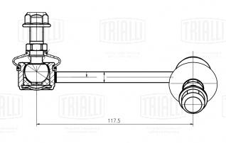 Стойка стабилизатора заднего левого для автомобиля Hyundai Santa Fe (00-) - SP 0851 - 2