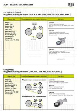Ролик привод. ремня для автомобилей VW Passat (05-) 1.9d/2.0d [EA180] (с натяж. мех.) (CM 5107) - CM 5107 - 3