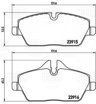 Колодки тормозные дисковые для автомобилей BMW 1 (E81/87) (04-)/Mini Cooper (06-) передние (с датчиком) - PF 4137 - 1