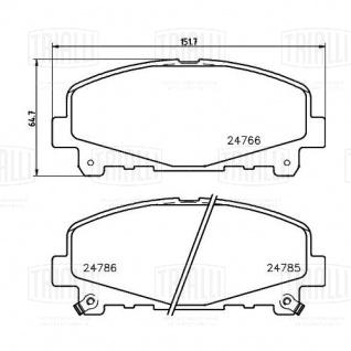 Колодки тормозные дисковые передние для автомобилей Honda Accord (08-) - PF 4222 - 1