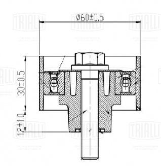 Ролик ГРМ для автомобилей Chery Tiggo T11 (06-)/FL (13-) 1.6i/2.0i опорный - CM 3077 - 2
