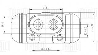 Цилиндр тормозной задний для автомобилей Hyundai Starex (H-1) (96-) правый d=22.2мм - CF 0133 - 2