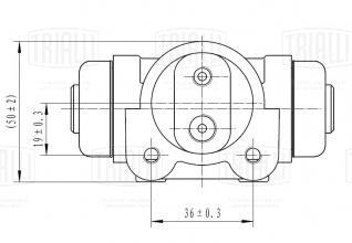 Цилиндр тормозной задний для автомобилей Renault Master (97-) левый d=23.8мм - CF 0119 - 2