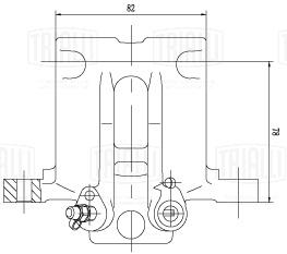 Суппорт тормозной для автомобилей Toyota Corolla E120 (01-) задний левый d=34мм - CF 001890 - 3