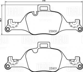Колодки тормозные дисковые передние для автомобилей BMW 3 (G20) / 5 (G30) (без М-пакета) (в комплекте с датчиком) (PF 4206) - PF 4206 - 3