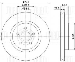 Диск тормозной передний для автомобилей Subaru XV (17-) d=293 - DF 220110 - 2