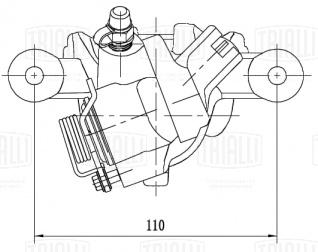 Суппорт тормозной для автомобилей Nissan Almera N16 (00-)/Primera P11 (96-) задний правый d=34мм - CF 162108 - 3