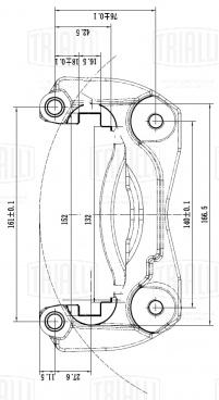 Скоба переднего левого тормозного суппорта для автомобилей Toyota RAV 4 (06-)/Auris II (12-) - CF 012070 - 2