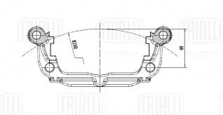 Скоба заднего тормозного суппорта для автомобилей Chevrolet Cruze (09-) - CF 350150 - 2