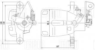 Суппорт тормозной для автомобилей Renault Scenic I (96-)/Megane Scenic I (96-) задний левый d=34мм - CF 350138 - 3