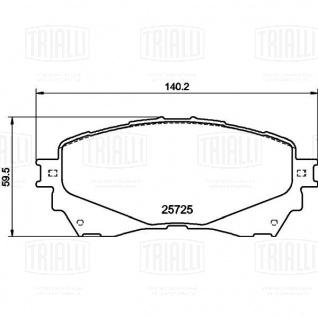 Колодки тормозные дисковые передние для автомобилей Mazda 6 (12-) - PF 4265 - 1