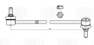 Стойка стабилизатора переднего правая для автомобиля Hyundai Santa Fe (06-)/Kia Sorento (09-) - SP 0815 - 2