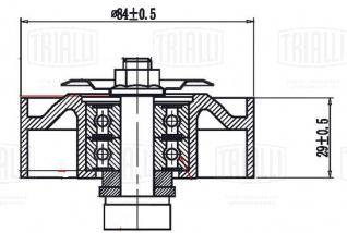 Ролик привод. ремня для автомобилей Nissan Pathfinder (05-) 2.5d (выпуск до 2010) (только ролик натяжителя) генератора (CM 1416) - CM 1416 - 2