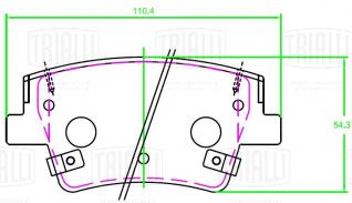 Колодки тормозные дисковые задние для автомобилей Hyundai Santa Fe (18-) - PF 0875 - 2