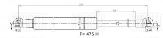 Амортизатор (упор) крышки багажника для автомобиля Лада Vesta (15-) - GS 0108 - 2