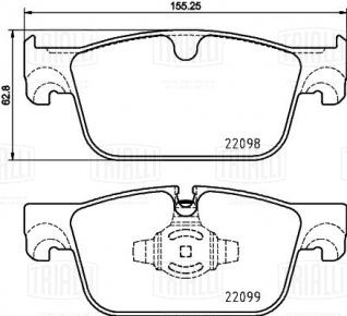 Колодки тормозные дисковые передние для автомобилей Volvo XC60 (17-) (торм. диск d=322) - PF 4355 - 2