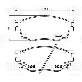 Колодки тормозные дисковые передние для автомобилей Mazda 6 (02-) 1.8i - PF 2502 - 1