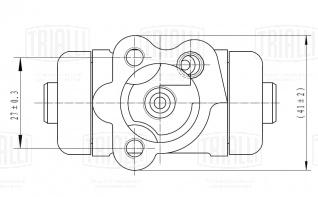 Цилиндр тормозной задний для автомобилей Toyota Camry (86-)/Caldina II (97-)/Carina (92-) левый/правый d=19мм - CF 0105 - 2