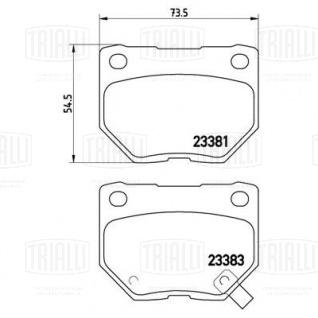 Колодки тормозные дисковые задние для автомобилей Subaru Impreza (GG/GD) (00-) (PF 4095) - PF 4095 - 1