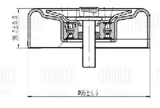 Ролик приводного ремня для автомобилей Hyundai Solaris/Kia Rio (17-) 1.6i (опорный) - CM 5734 - 4