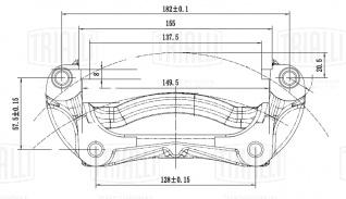 Скоба переднего тормозного суппорта для автомобилей Chevrolet Cruze (09-) - CF 105110 - 2