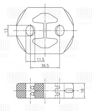 Подвес (подушка) глушителя для автомобилей VW Touran (03-)/Golf (03-) (1 шт.) - RM 0193 - 