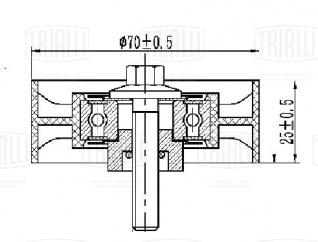 Ролик приводного ремня для автомобилей Fiat Ducato (94-) 2.5d/2.8d (натяжной) (CM 1602) - CM 1602 - 4