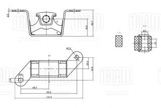 Подвес (подушка) глушителя для автомобилей Nissan/Toyota (1 шт.) - RM 0210 - 3