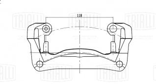 Скоба заднего левого тормозного суппорта для автомобилей Toyota Land Cruiser 200 (07-) - CF 350134 - 2