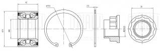 Ремкомплект ступицы передней для автомобиля Toyota Corolla (01-)/Lifan Solano (08-) - CS 1970 - 2