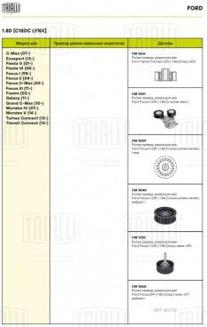 Ролик приводного ремня для автомобилей Ford Focus II (05-)/Mondeo IV (07-) 1.8d (опорный) d76 - CM 5125 - 3