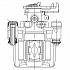 Суппорт тормозной для автомобилей Iveco Daily III (99-) задний правый d=52мм - CF 162104 - 4