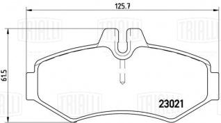 Колодки тормозные для автомобилей Mercedes G (W463) (90-) дисковые задние - PF 1571 - 1
