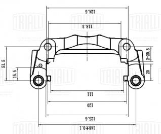 Скоба заднего правого тормозного суппорта для автомобилей Ford Transit (06-) - CF 185166 - 2