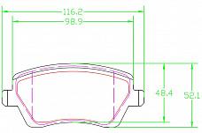 Колодки тормозные дисковые керамические для автомобилей Лада Largus (12-) 16V/Vesta (15-) (серия PRO)